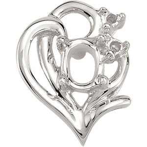 Oval 4-Prong Accented Earrings