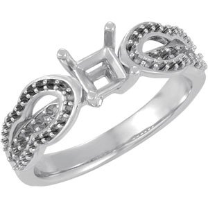 Accented Sculptural Engagement Ring or Band