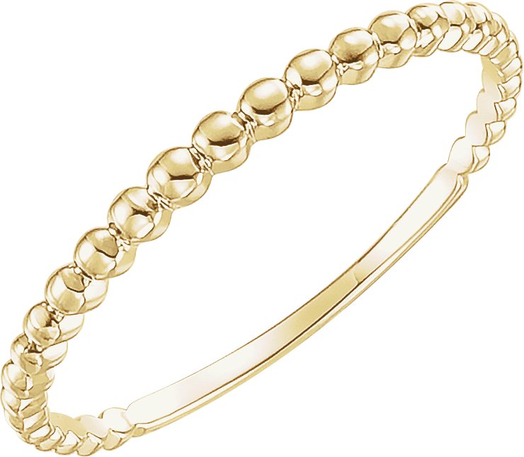 14K Yellow Stackable Bead Ring Ref 11871450