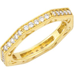 14K Yellow .75 CTW Diamond Eternity Band Size 8 Ref 2937619