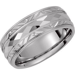 Continuum Sterling Silver 6 mm Design Band Size 13