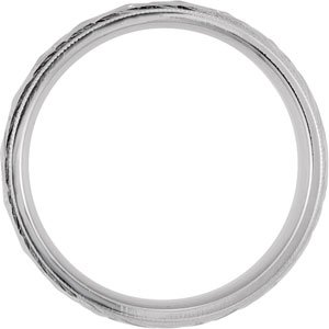 Continuum Sterling Silver 6 mm Faceted Band Size 13