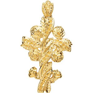 Floral-Inspired Cross Pendant