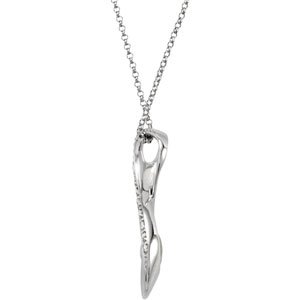 14K White .05 CTW Diamond Infinity-Inspired 18