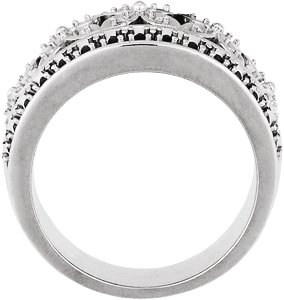 1/3 CTW Natural Diamond Floral Etruscan-Style Ring view 2