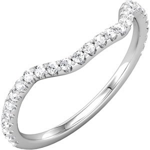 14K White 1/3 CTW Natural Diamond Band