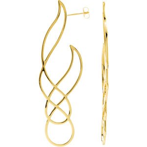 14K Yellow Freeform Earrings