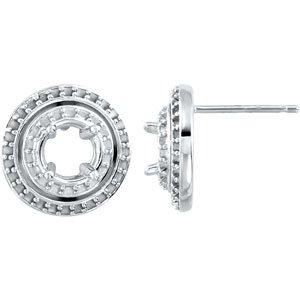 Entourage Earring Mounting for Round Center