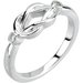 14K White .06 CTW Diamond Knot Ring 