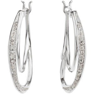 Diamond Hoop Earrings