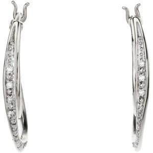 Diamond Hoop Earrings