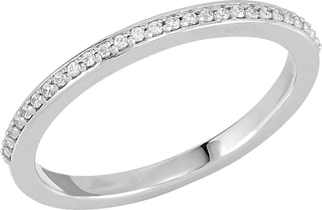 14K White Gold .07 CTW Natural Diamond Band