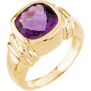 Natural Amethyst Ring view 5