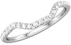 14K White 1/6 CTW Diamond Band