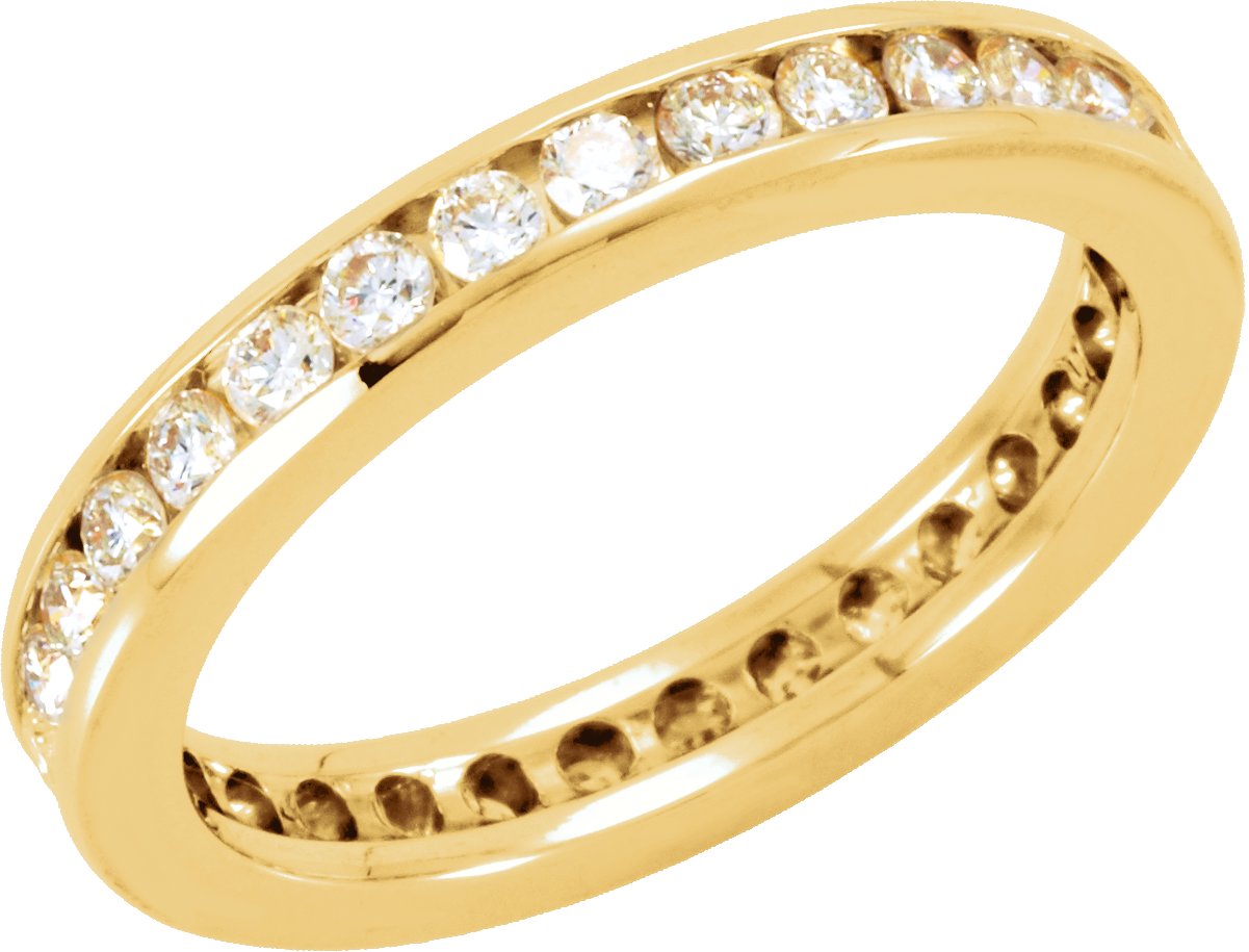 14K Yellow .90 CTW Diamond Eternity Band Size 5 Ref 2943600