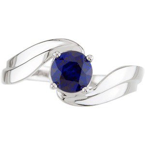 Natural Blue Sapphire Ring view 2