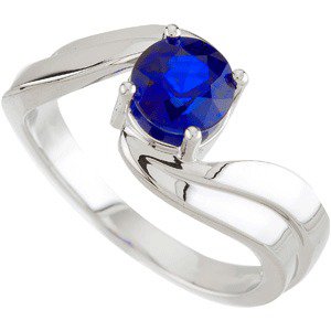 Natural Blue Sapphire Ring view 5