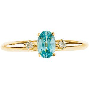 Natural Blue Zircon & .04 CTW Natural Diamond Ring view 3
