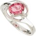 14K White Natural Pink Tourmaline Ring