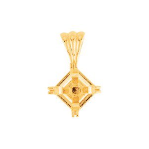 Asscher Split-Prong Pendant