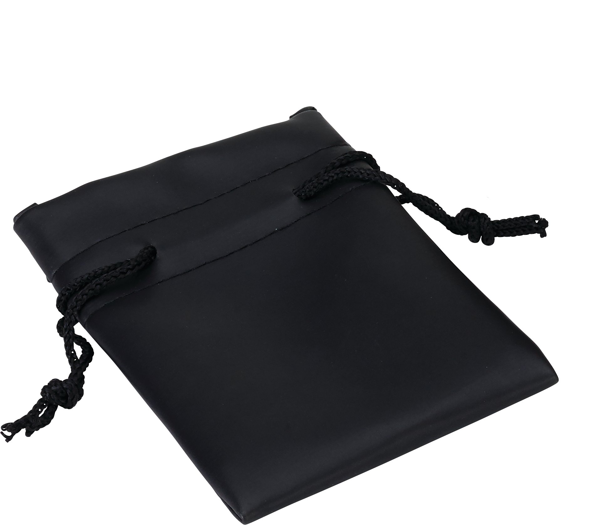 Leatherette Drawstring Pouch with Inner Divider