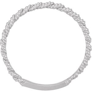 Sterling Silver 2 mm Twisted Rope Band