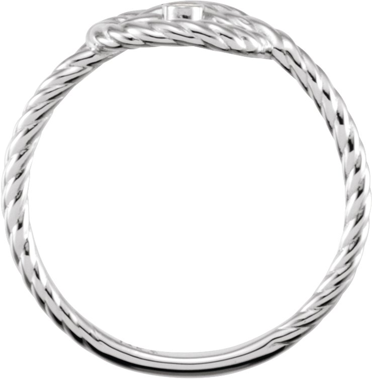 .025 CT Natural Diamond Rope Knot Ring view 2