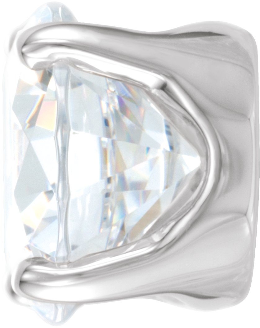 Round 4-Prong Closed Back Earring Setting