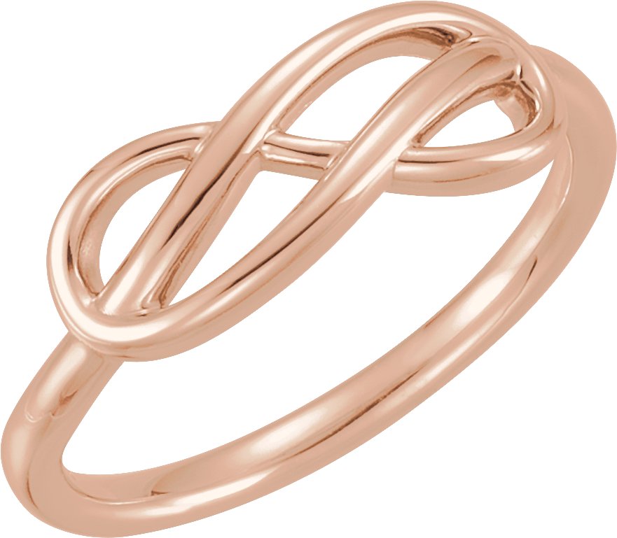 14K Rose Double Infinity-Inspired Ring