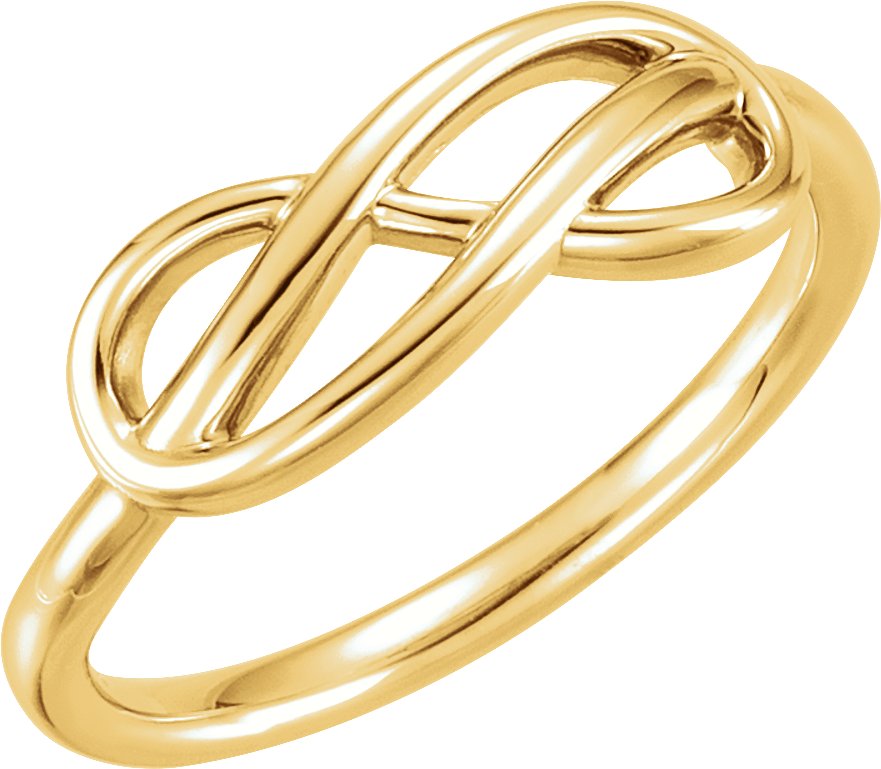 14K Yellow Double Infinity-Inspired Ring