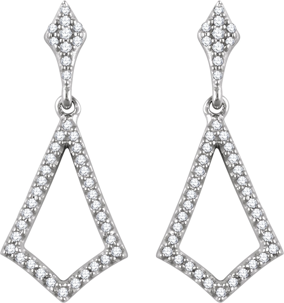 14K White 1/4 CTW Natural Diamond Earrings