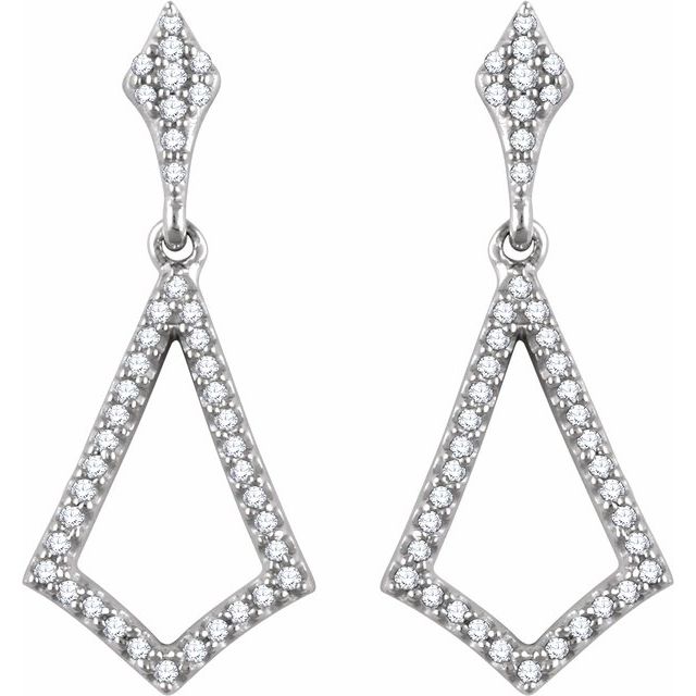 14K White 1/4 CTW Natural Diamond Earrings 
