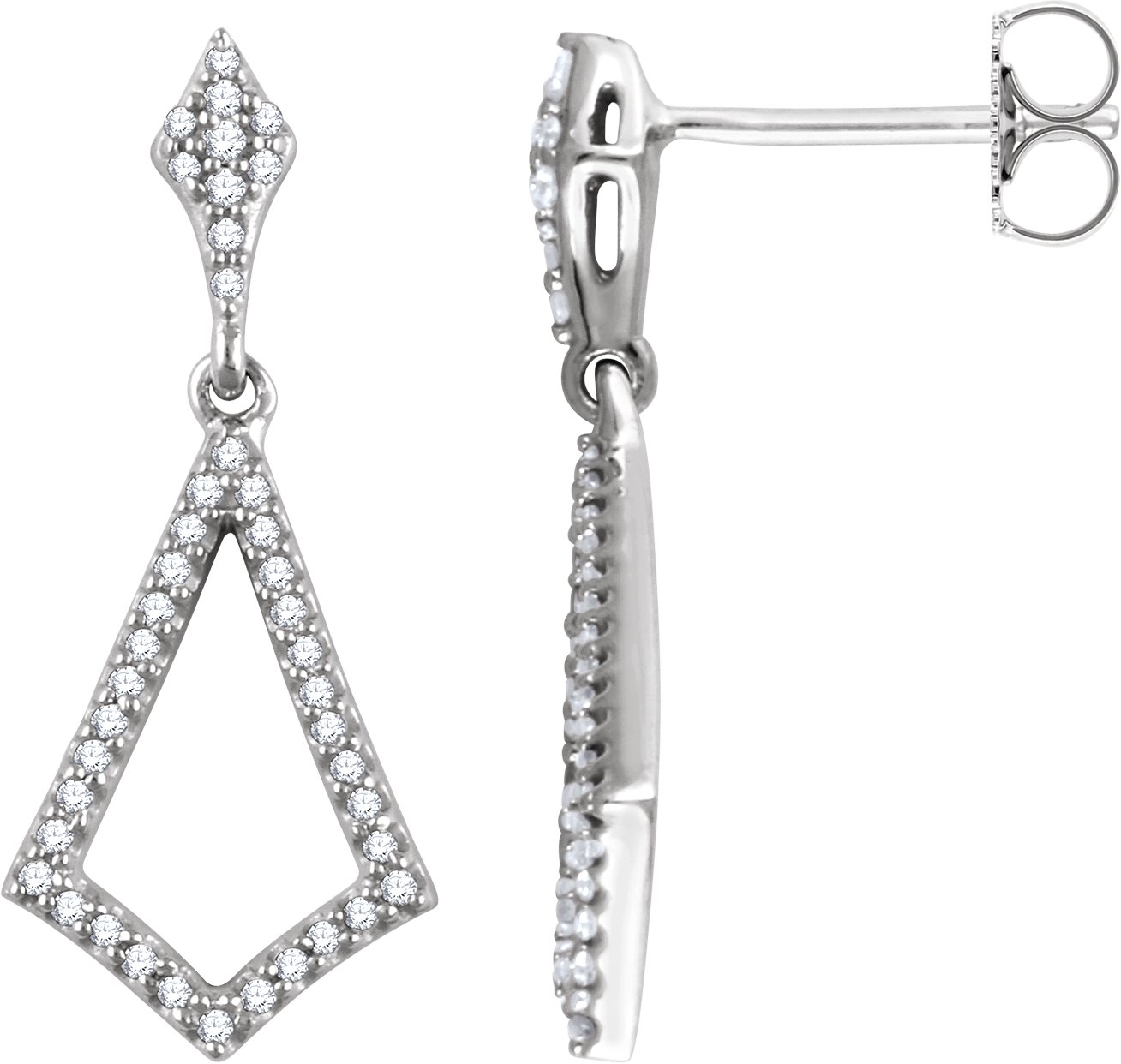 14K White 1/4 CTW Diamond Earrings 