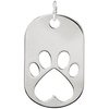 Sterling Silver Our Cause for Paws Dog Tag Pendant Ref. 3242240