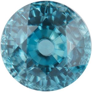 Round Natural Blue Zircon (Notable Gems)