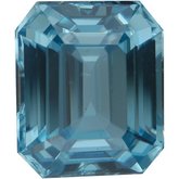 Emerald/Octagon Genuine Blue Zircon (Notable Gems®)