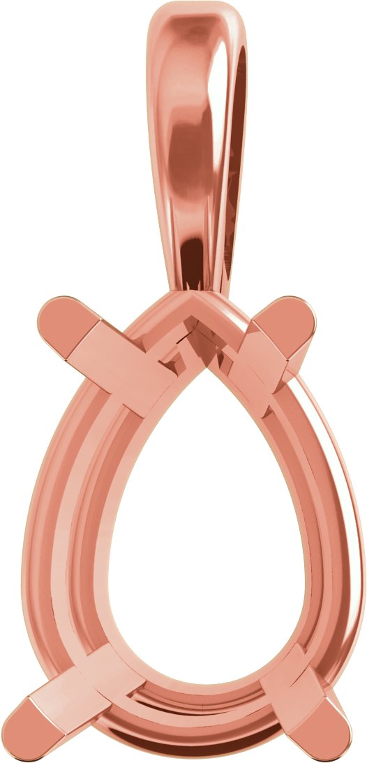 Pear 4-Prong Basket Pendant