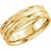 14K Yellow 6 mm Design Engraved Band Size 9.5 Ref 2740905