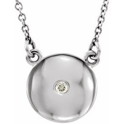 Diamond Domed Circle Necklace