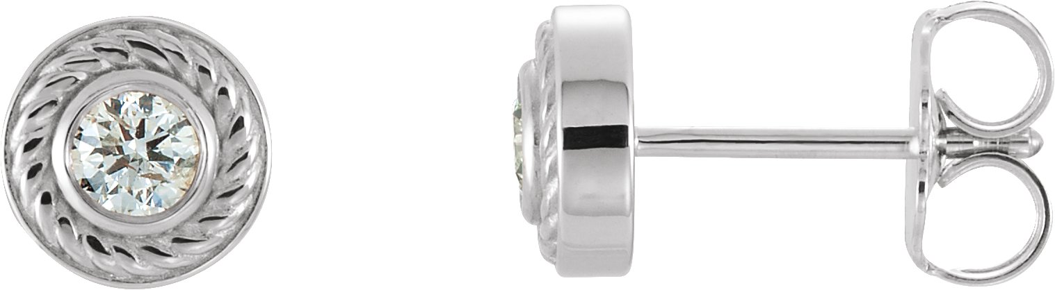 1/5 CTW Natural Diamond Rope Earrings — Saleh Jewelers