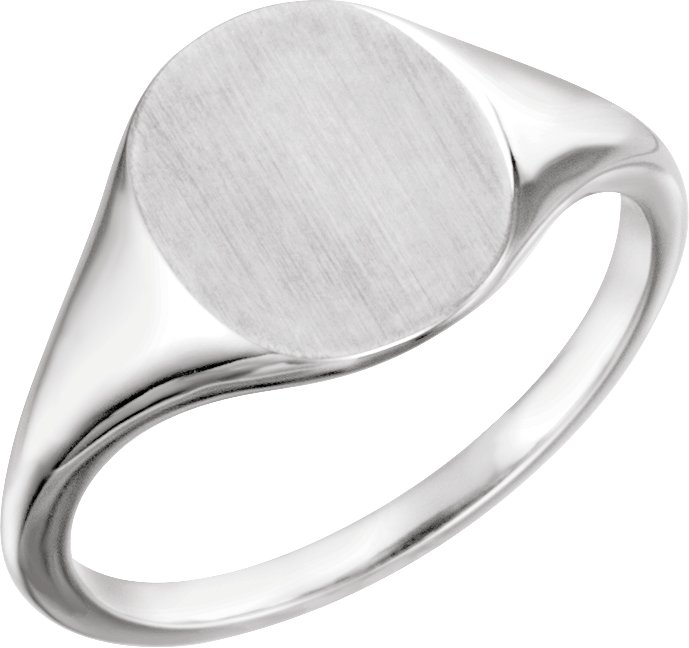 Continuum Sterling Silver 11x9 mm Oval Signet Ring