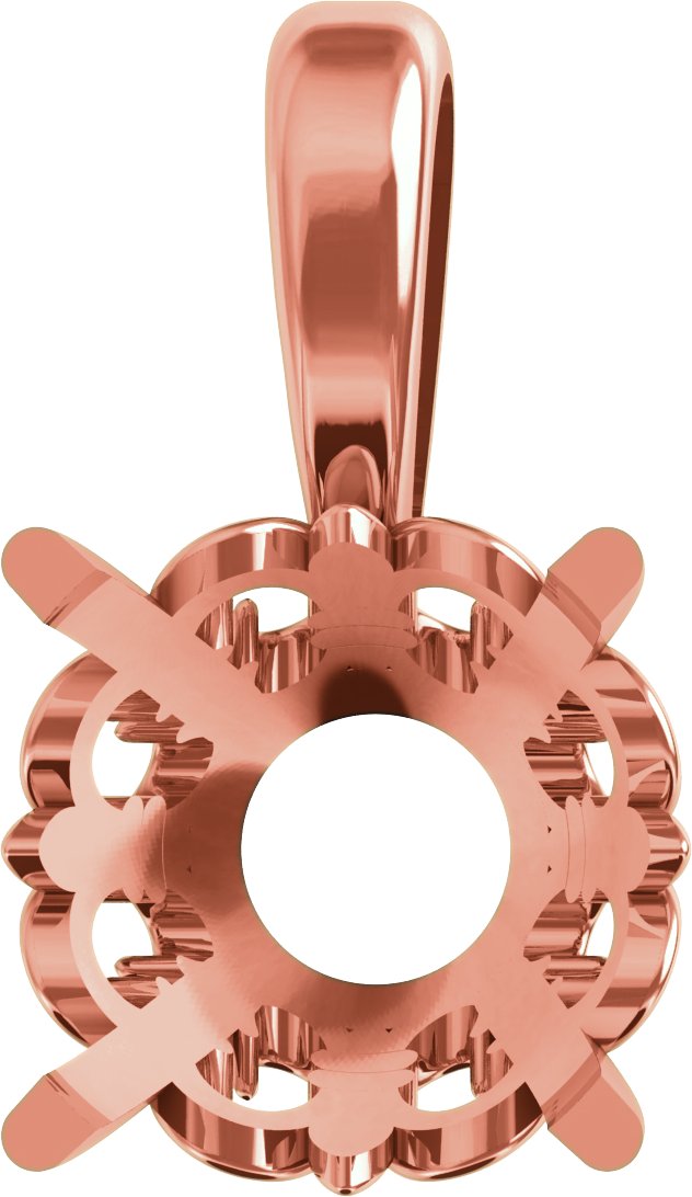 Round 4-Prong Fleur-de-lis Pendant