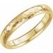 14K Yellow 4 mm Half Round Hammered Comfort-Fit Band Size 5.5