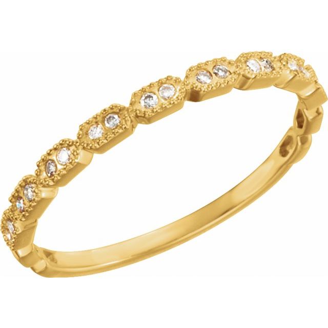 14K Yellow .08 CTW Diamond Ring Size 7