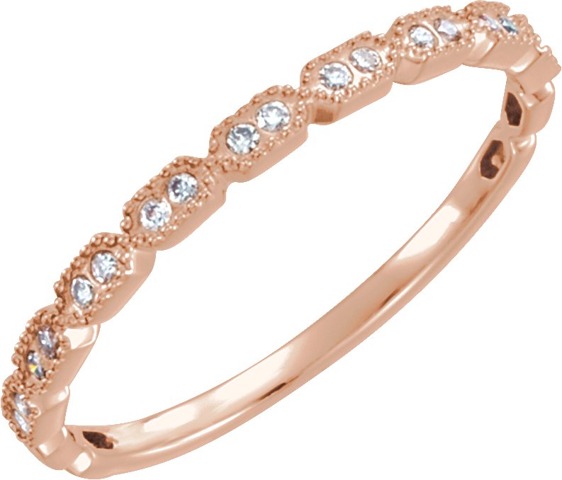 14K Rose .08 CTW Diamond Ring Size 7
