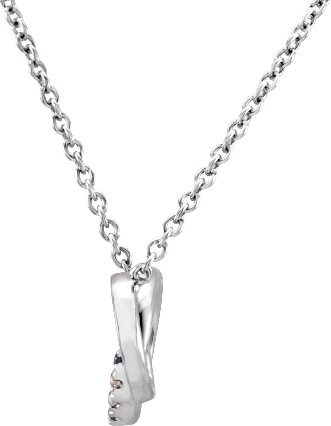14K White .06 CTW Natural Diamond Circle 18 Necklace