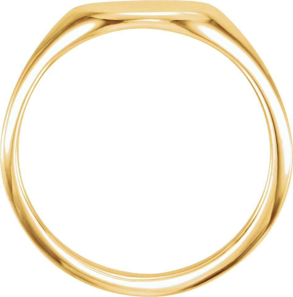 14K Yellow Oval Signet Ring