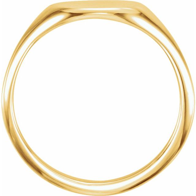 14K Yellow 11x9 mm Oval Signet Ring