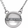 14K White .025 CTW Diamond Circle 16 inch Necklace Ref. 11874860