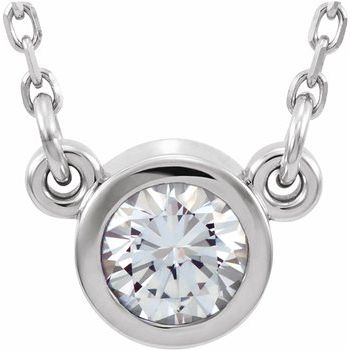 Platinum .25 CT Diamond Solitaire 18 inch Necklace Ref. 14245140